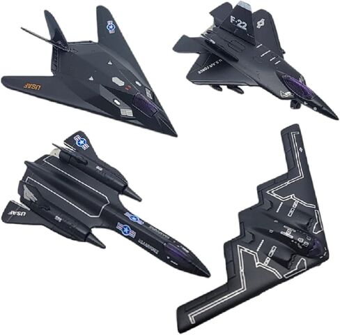 نماذج قاذفة قنابل خفية من Zugar Land مصبوبة (4.25 بوصة - 5.25 بوصة) SR-71 Blackbird، F-22 Raptor، F-117 Nighthawk، B2 Bomber (4 عبوات) in Saudi Arabia