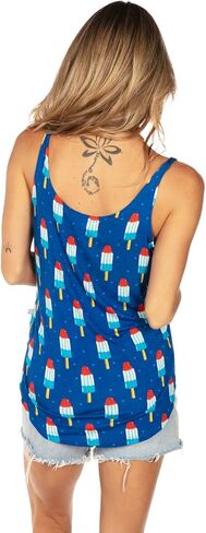 قمصان بدون أكمام للسيدات من Tipsy Elves مقاس 4 يوليو، قميص لطيف بعلم أمريكي وطني بدون أكمام، ملابس الرابع من يوليو in Saudi Arabia