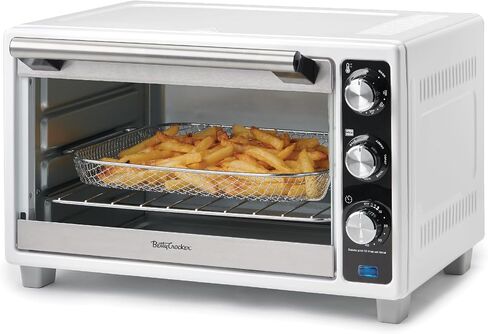 Betty Crocker Air Fryer Convection Toaster Oven, Multifunction 6-Slice Toaster and Air Fryer Oven, 0.8 Cu. Ft. 6 Slice Capacity AirFryer Toaster Oven Combo, 7 Function Convection Oven,Silver in Saudi Arabia
