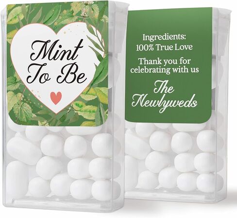 XOXOKristen 48 PCS Greenery Stickers for Tic Tac Wedding Favors, Mint to be Labels for box of tic tacs, Bulk Wedding stickers party favors with Thank you for celebrating with us print - LABELS only in Kuwait