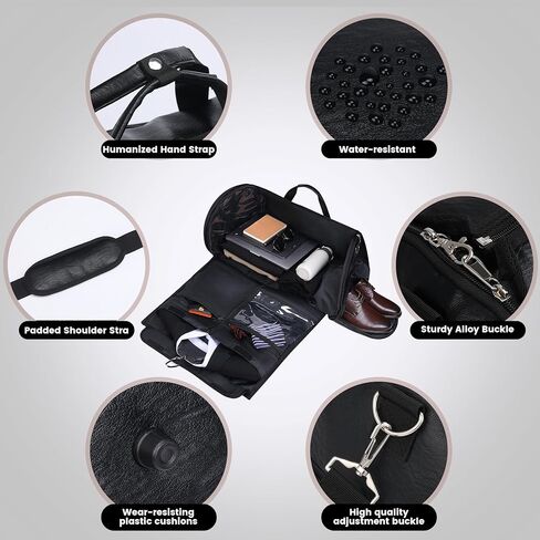 HDKJDPG حقيبة ملابس سفر نصف يوم للسفر. حقيبة ملابس قابلة للطي من Travelher. حقيبة ملابس قابلة للطي للسفر مع حزام الكتف وحقيبة غسيل مقصورة الأحذية in Kuwait