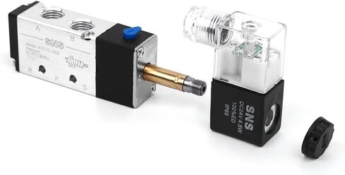 SNS هوائي الملف اللولبي صمام 1/4 ''NPT DC12V مدخل ملف واحد الطيار تعمل الكهربائية 5 طريقة/2 موقف 4V210-N08 in Kuwait