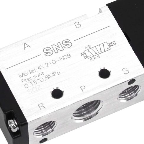 SNS هوائي الملف اللولبي صمام 1/4 ''NPT DC12V مدخل ملف واحد الطيار تعمل الكهربائية 5 طريقة/2 موقف 4V210-N08 in Kuwait