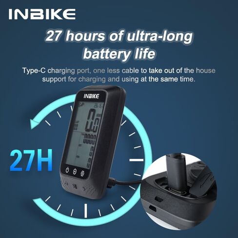 INBIKE ANT+ Bike Computer GPS Wireless with Bluetooth, IPX7 Waterproof Cycling Computer for Biking, Bicycle Speedometer Odometer with Auto Backlight in Saudi Arabia