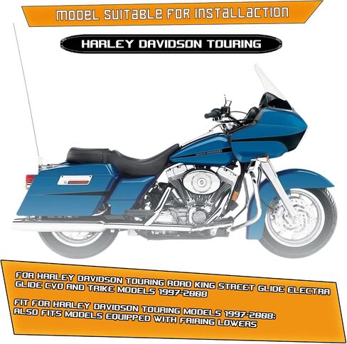 Kinglemc Gloss Black Crash Bar Engine Guard Highway Bar for Harley Davidson Touring Road Glide Road King Street Glide Electra Glide CVO and Trike Models (Fit for Touring 1997-2008) in Saudi Arabia
