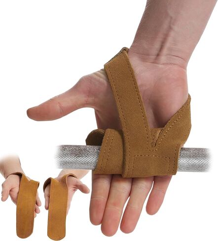 أحزمة معصم جلدية فاخرة لرفع الأثقال من HiRui لرفع الأثقال وكمال الأجسام ورفع الأثقال وتدريبات القوة - تقلل من الانزلاق أقصى دعم لقبضة اليد للرجال والنساء، قطعتان in Kuwait