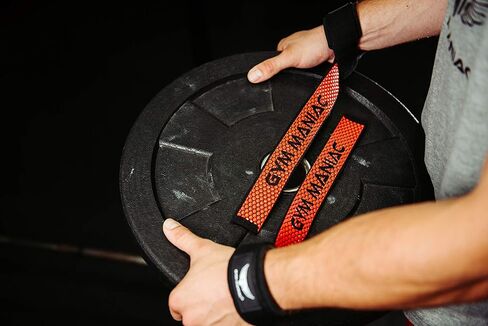 Gym Maniac - أحزمة معصم مبطنة لرفع الأثقال - قبضة عالية، أغطية جل السيليكا - ملحقات الصالة الرياضية للرجال والنساء - مقابض التمرين ومعدات الرفع - للسحب والرفع الميت والحديد والمزيد in Kuwait