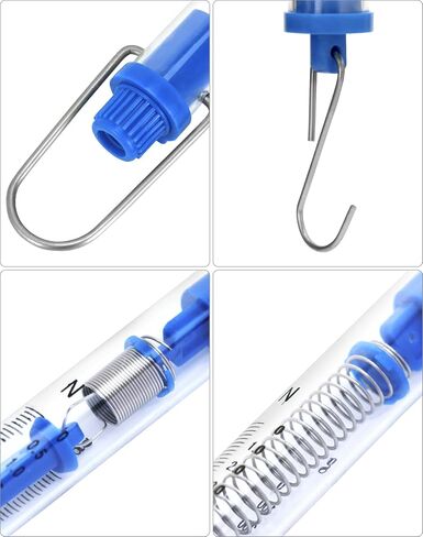 QWORK 2 Pcs 250G Slotted Weight Set, 13 Weights with Hanger + 5 Pcs Plastic Tubular Spring Scale - 1N, 5N, 10N, 20N, 30N Capacity, Grams & Newton Calibration in Saudi Arabia