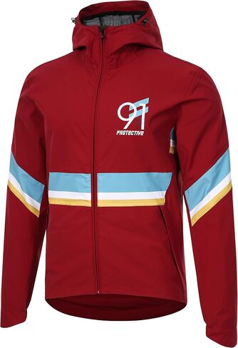 سترة مطر واقية للرجال للأنشطة الخارجية ومغامرات ركوب الدراجات - طاردة للماء ومصنوعة من البوليستر المعاد تدويره in Kuwait