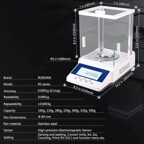 0.001g 1mg 200g Laboratory Analytical Scientific Electronic Balance Scale 0.001g Scientific Scale LCD Display with RS232 for Laboratory, Pharmacy, Jewelry Store, Schools, Chemical Plant etc. in Saudi Arabia