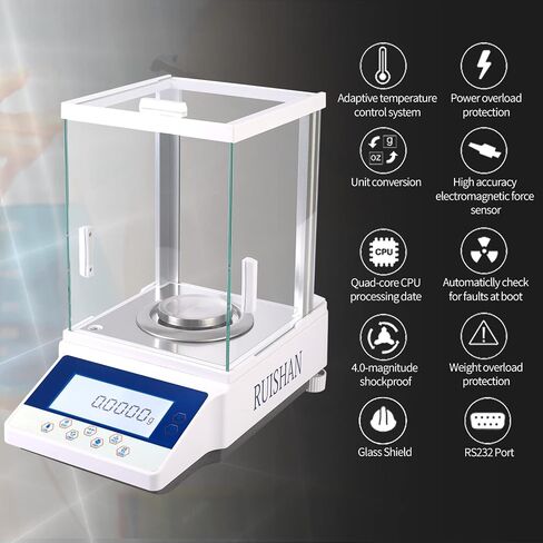 0.001g 1mg 200g Laboratory Analytical Scientific Electronic Balance Scale 0.001g Scientific Scale LCD Display with RS232 for Laboratory, Pharmacy, Jewelry Store, Schools, Chemical Plant etc. in Saudi Arabia