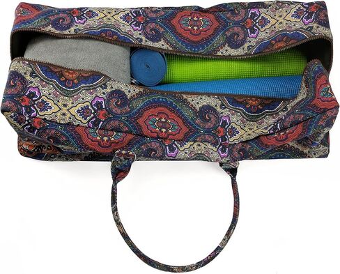 حقيبة Kindfolk Yoga Mat مقاس XL من القماش الخشن كبيرة الحجم مع جيب وسحاب in Kuwait