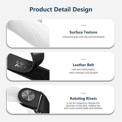 مقابض تحكم UPOK متوافقة مع Meta/Oculus Quest 3 - حافظة بمقبض في غطاء سيليكون، أشرطة يد جلدية سهلة ضبط الأيدي الكبيرة/الصغيرة الحجم، تصميم محكم يعزز الراحة in Kuwait