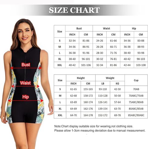 ملابس سباحة نسائية من SEAUR قطعة واحدة بدون أكمام للحماية من أشعة الشمس فوق البنفسجية، بدلة استحمام بسحاب مطبوعة لركوب الأمواج in Kuwait