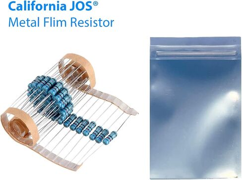 California JOS 100pcs 2.2 ohm Resistor 1/2w (0.5Watt) ±1% Tolerance Metal Film Fixed Resistor, Multiple Values of Resistance Optional(2.2 ohm, 2.2 R, 2.2 Ω) in Saudi Arabia