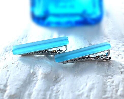 Glassoholics Gin Tie Clip - Made from Recycled Bombay Sapphire Bottle in Saudi Arabia