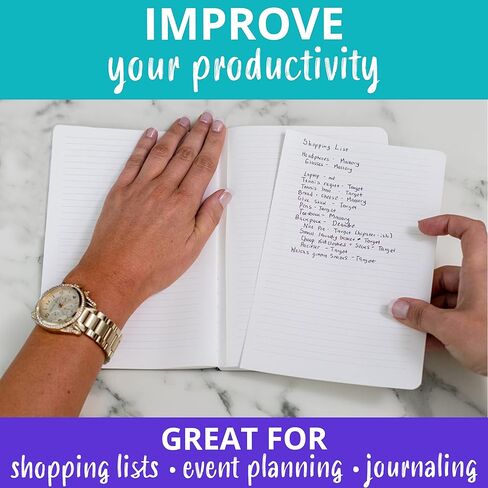 دفاتر ملاحظات مبطنة فاخرة من Papercode - مجلات للكتابة مع 130 صفحة مثقوبة - دفاتر ملاحظات مثالية للعمل والسفر والكلية - مجلة للرجال والنساء - غطاء ناعم (عبوة واحدة، أزرق)... in Kuwait