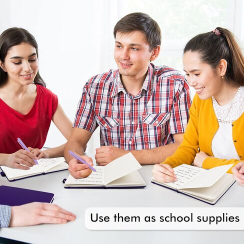 3 عبوات من دفاتر الملاحظات من Feela مع 3 أقلام سوداء، دفتر ملاحظات بغلاف مقوى A5 مجموعة مجلة كلاسيكية مبطنة مع حامل قلم لتدوين الملاحظات في يوميات العمل، 120 جرام في المتر المربع، 5.1 بوصة × 8.3 بوصة، أسود in Saudi Arabia