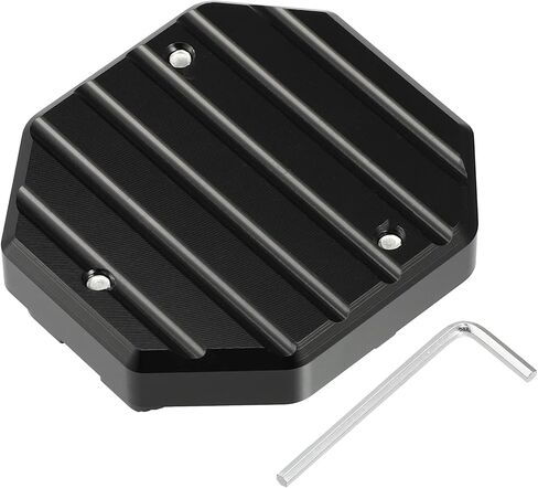 X AUTOHAUX Universal Motorcycle Kickstand Pad CNC Side Stand Foot Extension Support Plate أسود in Saudi Arabia