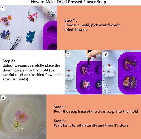 50 Pcs Dried Flowers for Resin,Real Pressed Flowers Leaves Mixed Multiple Natural Kit for Christmas DIY Gift,Art Crafts,Candle, Soap Making, Nails Decor in Kuwait