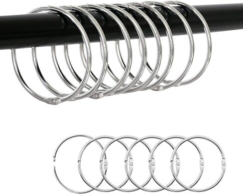 حلقات تجليد الكتب 5 سم - ForTomorrow 30 حزمة معدنية فضفاضة من أوراق الموثق حلقة سلسلة مفاتيح فضية من النيكل لبطاقات فلاش الفهرس، مدرسة المكتب in Kuwait