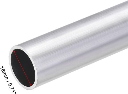 uxcell 6063 Aluminum Round Tube, 21mm OD 18mm Inner Dia 300mm Length Seamless Straight Tubing 2 Pcs in Saudi Arabia