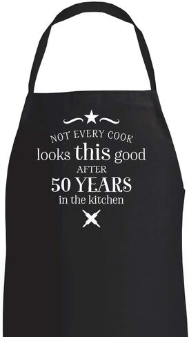 50th Birthday Apron Kitchen Cooking Gift for Him Her 50 in Saudi Arabia