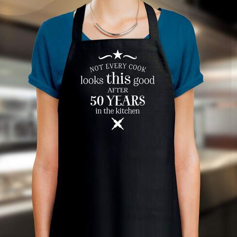 50th Birthday Apron Kitchen Cooking Gift for Him Her 50 in Saudi Arabia