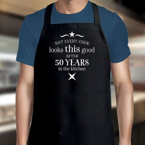 50th Birthday Apron Kitchen Cooking Gift for Him Her 50 in Saudi Arabia