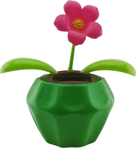 - Solar Powered Dancing Flowers, (Set of 2) - Red Daisy and Sunflower in Gold and Green Decorative Pots - Solar Dancing Toy, Car Dashboard Toy, Desk Decoration, or Window Decorations. in Saudi Arabia