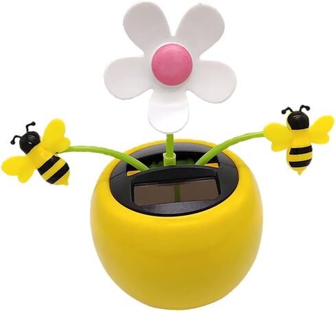 Solar Dancing Flower Sunflower Toys, Solar Dancing Ornament, Car Swinging Dancing Toy Car Windowsill Decoration Honey Bee Swing Toys Solar Power Kits in Saudi Arabia