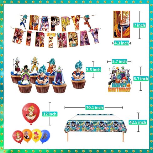 لوازم وديكورات حفلات التنين، مجموعة لوازم حفلات عيد ميلاد التنين المكونة من 86 قطعة، تتضمن لافتات وخلفية وبالونات وغطاء للكيك وأطباق ومفرش طاولة وكوب وشوك وملاعق in Kuwait