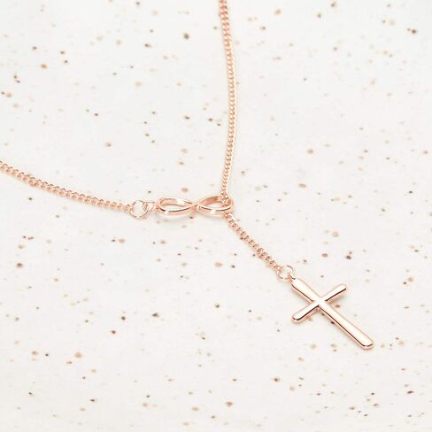 Dear Ava Infinity First Holy Communion Necklace | Sympathy Gift For Teen Girls | Sterling Silver Modern Jewelry Cross Pendant with Heartfelt Card | 1st confirmation Catholic Gifts for Kids in Saudi Arabia