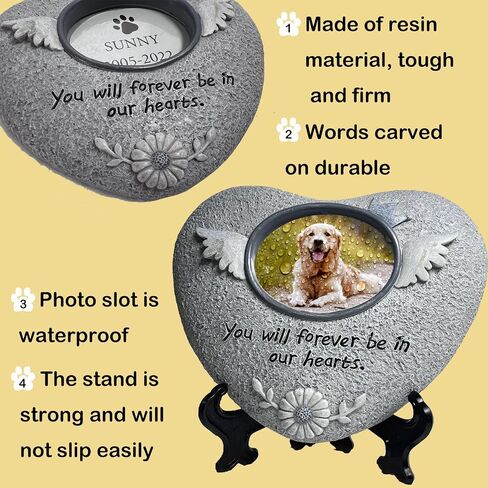 Pet Memorial Stones for Cats,Loss of Cats Sympathy Gift Indoor Display,Pet Grave Markers Cats Bereavement Gifts Outdoor Tombstone Paw Shaped Carve We Love You Forever in Saudi Arabia