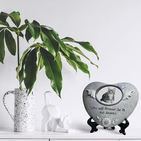 Pet Memorial Stones for Cats,Loss of Cats Sympathy Gift Indoor Display,Pet Grave Markers Cats Bereavement Gifts Outdoor Tombstone Paw Shaped Carve We Love You Forever in Saudi Arabia