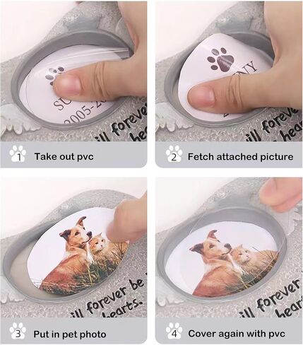 Pet Memorial Stones for Cats,Loss of Cats Sympathy Gift Indoor Display,Pet Grave Markers Cats Bereavement Gifts Outdoor Tombstone Paw Shaped Carve We Love You Forever in Saudi Arabia