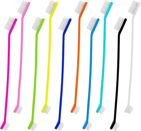 طقم تنظيف أسنان الكلاب 10 قطع من كاليون، فرشاة أسنان مزدوجة الرأس للحيوانات الأليفة، فرشاة أسنان متعددة الألوان للقطط، فرشاة أسنان محمولة للكلاب، طقم تنظيف أسنان ناعم للكلاب والقطط وتنظيف أسنان الحيوانات الأليفة والعناية بالأسنان in Kuwait