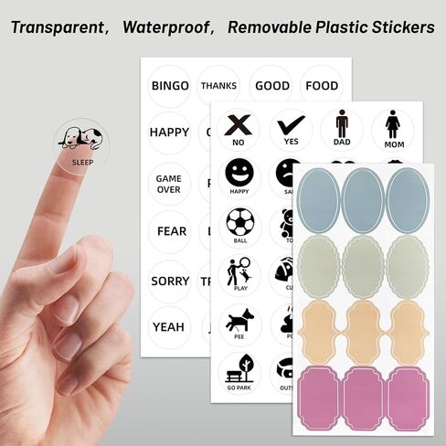 Dog Talking Buttons Stickers - Pet Communication Buttons Stickers 60pcs Removable Custom Recordable Training Speak Button Labels in Kuwait
