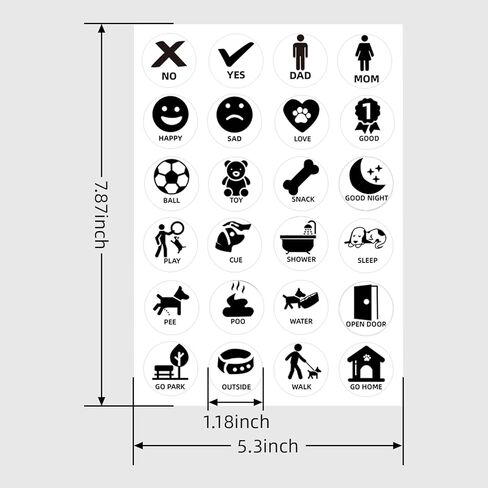 Dog Talking Buttons Stickers - Pet Communication Buttons Stickers 60pcs Removable Custom Recordable Training Speak Button Labels in Kuwait