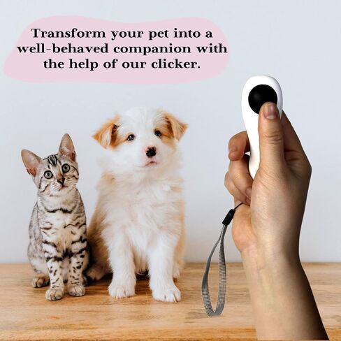 Belffy Premium Quality Cat & Dog Training Clicker with a Wrist Strap. Lightweight Unique Design, Effective Pet Training Tool for Cats or Puppies (Pink) in Saudi Arabia