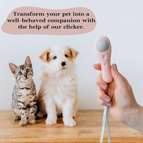 Belffy Premium Quality Cat & Dog Training Clicker with a Wrist Strap. Lightweight Unique Design, Effective Pet Training Tool for Cats or Puppies (Pink) in Saudi Arabia