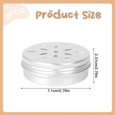 Mozeat Lens 6 قطع تدريب الرائحة للكلاب، رائحة العمل للكلاب، صندوق معدات تدريب رائحة الكلاب، حاوية معدنية لأنف الكلب، علب ألومنيوم للرائحة، علب للأنف، حاوية عمل للرائحة in Saudi Arabia