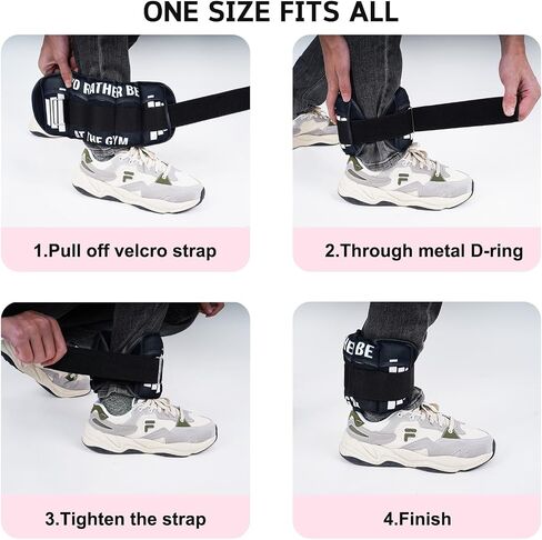 Adjustable Ankle Weights for Women Men 1 Pair 2 4 6 8 10 Pound Weights Set of 2, Adjustable Ankle Weights for Gym, Fitness, Workout, Walking, Jogging,1-5 lb Weights Each Ankle,1 Pair 2-10 lbs in Saudi Arabia