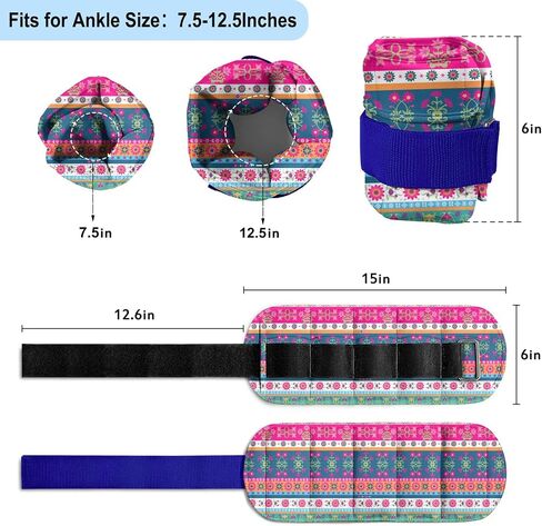 Adjustable Ankle Weights for Women Men 1 Pair 2 4 6 8 10 Pound Weights Set of 2, Adjustable Ankle Weights for Gym, Fitness, Workout, Walking, Jogging,1-5 lb Weights Each Ankle,1 Pair 2-10 lbs in Saudi Arabia