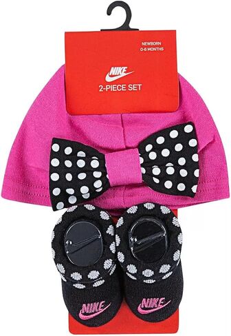 Nike Baby Girls Polka-Dot Bow Hat & Bootie Socks 2 Piece Set in Saudi Arabia