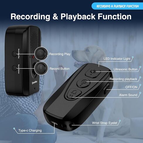 Anti Barking Device for Dogs Indoor,2024 NEW Dog Bark Deterrent Devices,2 in 1 Auto & Remote 600FT Anti Bark Device Recording,Alarm Ultrasonic Bark Stopper Dog Whistle to Stop Barking Control Devices in Kuwait