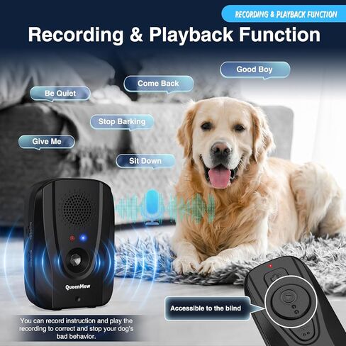Anti Barking Device for Dogs Indoor,2024 NEW Dog Bark Deterrent Devices,2 in 1 Auto & Remote 600FT Anti Bark Device Recording,Alarm Ultrasonic Bark Stopper Dog Whistle to Stop Barking Control Devices in Kuwait