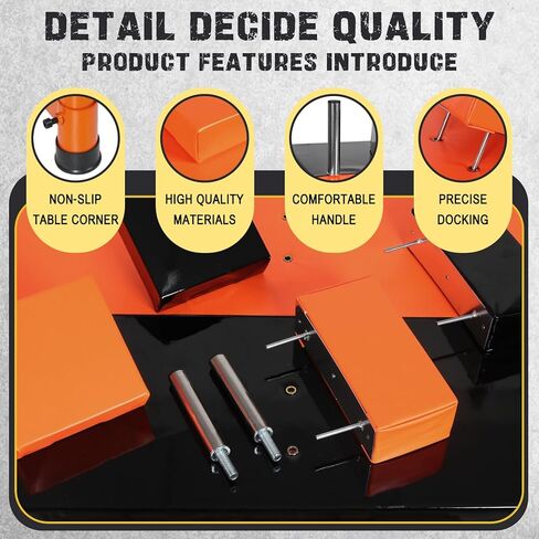 HUCOVIN Arm Wrestling Battle Table with Wrist Strap Arm Strength Training Equipment for Home Gym Office Club (Black & Orange) in Kuwait