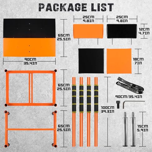 HUCOVIN Arm Wrestling Battle Table with Wrist Strap Arm Strength Training Equipment for Home Gym Office Club (Black & Orange) in Kuwait