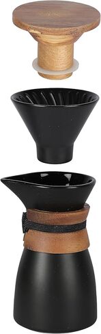 kajso Pour Over Ceramic Coffee Dripper - Handmade Porcelain Slow Filter Cone for Travel, Camping, Office, Home, Coffee Maker Brew in Saudi Arabia
